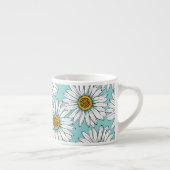 Blaues Vintages Daisy-Muster Espressotasse (Rechts)