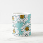 Blaues Vintages Daisy-Muster Kaffeetasse (Mittel)