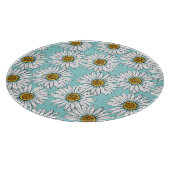Blaues Vintages Daisy-Muster Schneidebrett (Ecke)