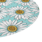 Blaues Vintages Daisy-Muster Schneidebrett (Ecke)