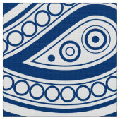 Blaues Vintages Paisley-Muster Stoff (Nahaufnahme)