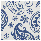 Blaues Vintages Paisley-Muster Stoff (Muster)