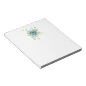 Blaues Vintages Vergessen-Me-Nots Notizblock (angewinkelt)