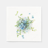 Blaues Vintages Vergessen-Me-Nots Serviette (Vorderseite)