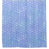 Blaues Violet Trenddreiecke Geometrisch Duschvorhang (Vorderseite)