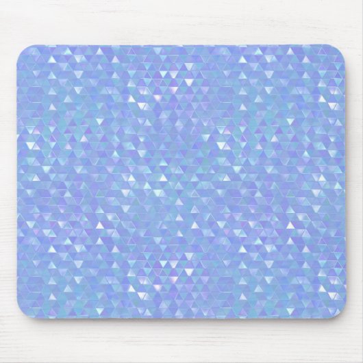 Blaues Violet Trenddreiecke Geometrisches Muster Mousepad (Vorne)