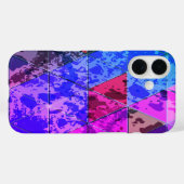 Blaues Violett Farbvolle Grunge-Textur Case-Mate iPhone Hülle (Rückseite (Horizontal))