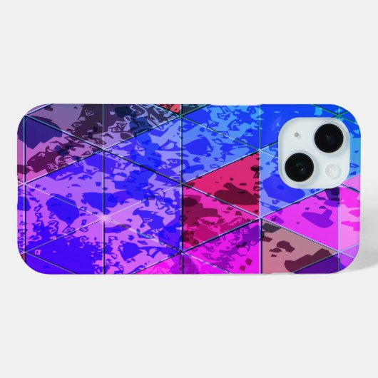Blaues Violett Farbvolle Grunge-Textur Case-Mate iPhone Hülle (Rückseite (Horizontal))