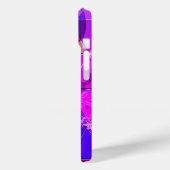 Blaues Violett Farbvolle Grunge-Textur Case-Mate iPhone Hülle (Rückseite / Links)