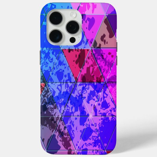 Blaues Violett Farbvolle Grunge-Textur Case-Mate iPhone Hülle (Rückseite)