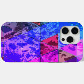Blaues Violett Farbvolle Grunge-Textur Case-Mate iPhone Hülle (Rückseite (Horizontal))
