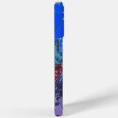 Blaues Violett Farbvolle Grunge-Textur Case-Mate iPhone Hülle (Rückseite / Rechts)