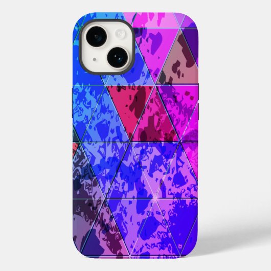 Blaues Violett Farbvolle Grunge-Textur Case-Mate iPhone Hülle (Rückseite)