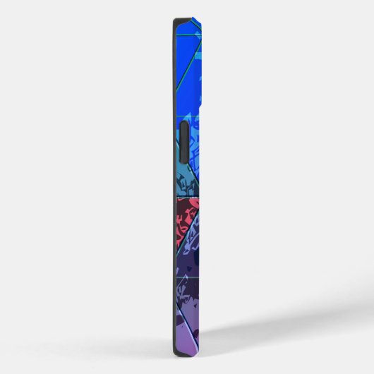 Blaues Violett Farbvolle Grunge-Textur Case-Mate iPhone Hülle (Rückseite / Rechts)