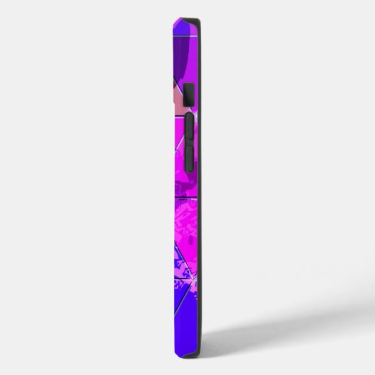 Blaues Violett Farbvolle Grunge-Textur Case-Mate iPhone Hülle (Rückseite / Links)