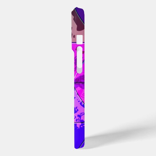 Blaues Violett Farbvolle Grunge-Textur Case-Mate iPhone Hülle (Rückseite / Links)