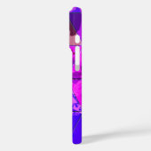 Blaues Violett Farbvolle Grunge-Textur Case-Mate iPhone Hülle (Rückseite / Links)