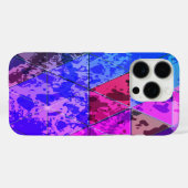 Blaues Violett Farbvolle Grunge-Textur Case-Mate iPhone Hülle (Rückseite (Horizontal))
