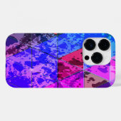 Blaues Violett Farbvolle Grunge-Textur Case-Mate iPhone Hülle (Rückseite (Horizontal))