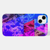 Blaues Violett Farbvolle Grunge-Textur Case-Mate iPhone Hülle (Rückseite (Horizontal))