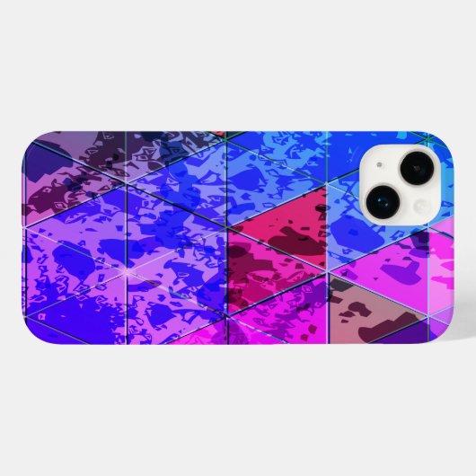 Blaues Violett Farbvolle Grunge-Textur Case-Mate iPhone Hülle (Rückseite (Horizontal))