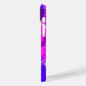 Blaues Violett Farbvolle Grunge-Textur Case-Mate iPhone Hülle (Rückseite / Links)