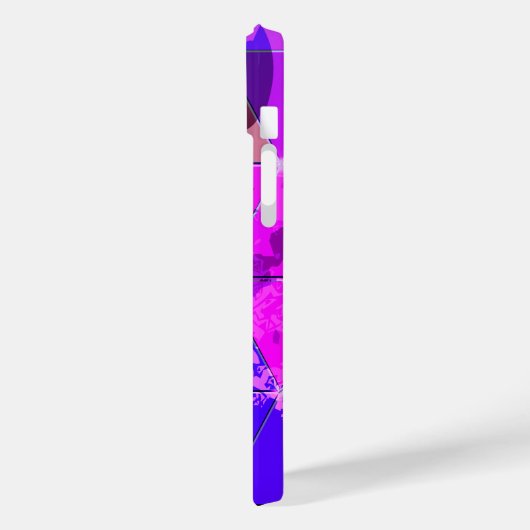 Blaues Violett Farbvolle Grunge-Textur Case-Mate iPhone Hülle (Rückseite / Links)