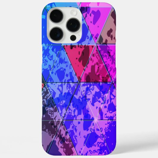 Blaues Violett Farbvolle Grunge-Textur Case-Mate iPhone Hülle (Rückseite)