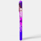 Blaues Violett Farbvolle Grunge-Textur Case-Mate iPhone Hülle (Rückseite / Links)