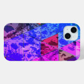 Blaues Violett Farbvolle Grunge-Textur Case-Mate iPhone Hülle (Rückseite (Horizontal))