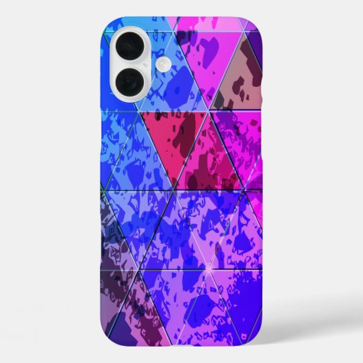 Blaues Violett Farbvolle Grunge-Textur Case-Mate iPhone Hülle (Rückseite)