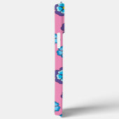 Blaues Violett Rosa Blumenmuster Case-Mate iPhone Hülle (Rückseite / Rechts)