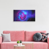 Blaues Violett und rosa Wirbles kosmisches Fraktal Leinwanddruck (Insitu (Wohnzimmer))