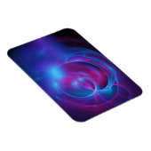 Blaues Violett und rosa Wirbles kosmisches Fraktal Magnet (Rechte Seite)