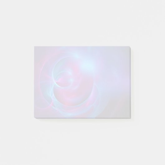 Blaues Violett und rosa Wirbles kosmisches Fraktal Post-it Klebezettel (Vorderseite)