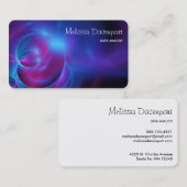 Blaues Violett und rosa Wirbles kosmisches Fraktal Visitenkarte (Vorne/Hinten)