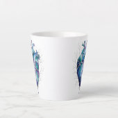 Blaues & violettes anatomisches Herz Milchtasse (Vorderseite)