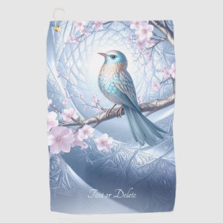 Blaues Vogel-Blumengolfhandtuch Golfhandtuch