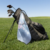 Blaues Vogel-Blumengolfhandtuch Golfhandtuch (Gras)