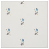 Blaues Vogel-Druck-Gewebe Stoff (Muster)