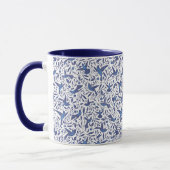 Blaues Vogel-Muster Delfts Tasse (Links)