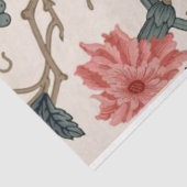 Blaues Vogel- und Blumendekutopapier Seidenpapier (Ausschnitt)