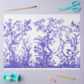 Blaues Vogelchinoiserie-Dekopapier Seidenpapier (Basteln)