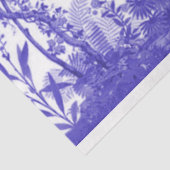 Blaues Vogelchinoiserie-Dekopapier Seidenpapier (Ausschnitt)