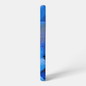 Blaues Vogelgefechtsmuster Samsung Galaxy Hülle (Linke Seite)