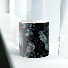 Blaues Vogelgeflügel Kaffeetasse