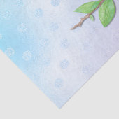 Blaues Vogelgewirr Seidenpapier (Detail)