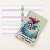 Blaues Vogelgezwitscher Notizblock (Innen)