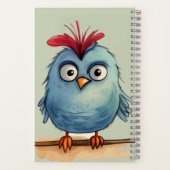 Blaues Vogelgezwitscher Notizblock (Rückseite)