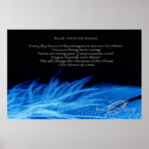Blaues Vogelplakat Poster